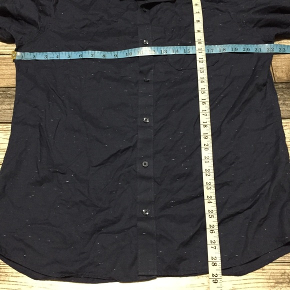 Travis Mathew Button Up Shirt Men’s L Navy Blue Speckle Short Sleeve - Picture 2 of 8